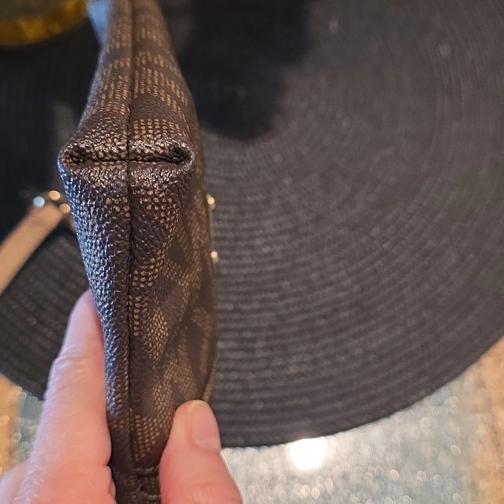 Michael Kors Brown Wristlet‎ with Gold Accents